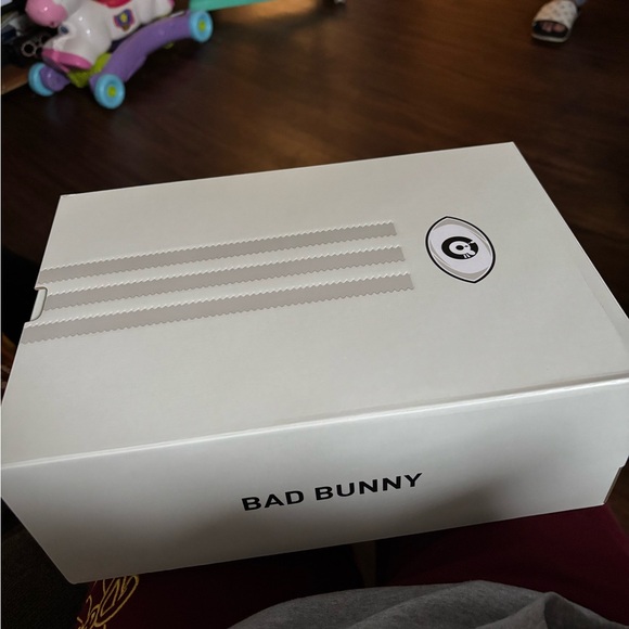 Adidas Bad Bunny Brown and White Sneakers - Picture 9 of 12